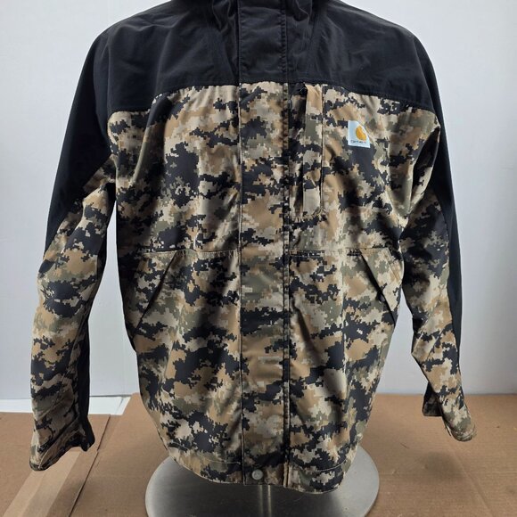 Carhartt Shoreline Vapor Jacket Mens Large  Digital Camo Packable Storm Defender - Picture 15 of 16